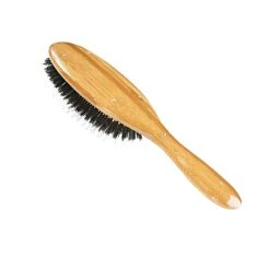 Bass Brushes Bass 53 Dark Bamboo | Medium Oval Hairbrush With Natural Bristle + Nylon Pin -Bumble Sale Store 53DB 4es