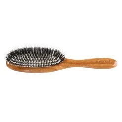 Bass Brushes Bass 53 Dark Bamboo | Medium Oval Hairbrush With Natural Bristle + Nylon Pin -Bumble Sale Store 53DB 5es