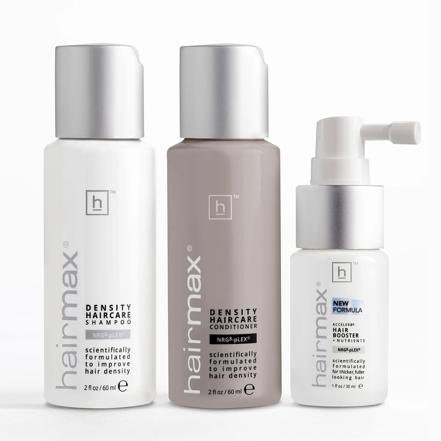 HairMax Density 3pc Starter Kit Shampoo, Conditioner And Acceler8 Hair Booster + Nutrients 3 HairMax Density 3pc Starter Kit Shampoo, Conditioner And Acceler8 Hair Booster + Nutrients