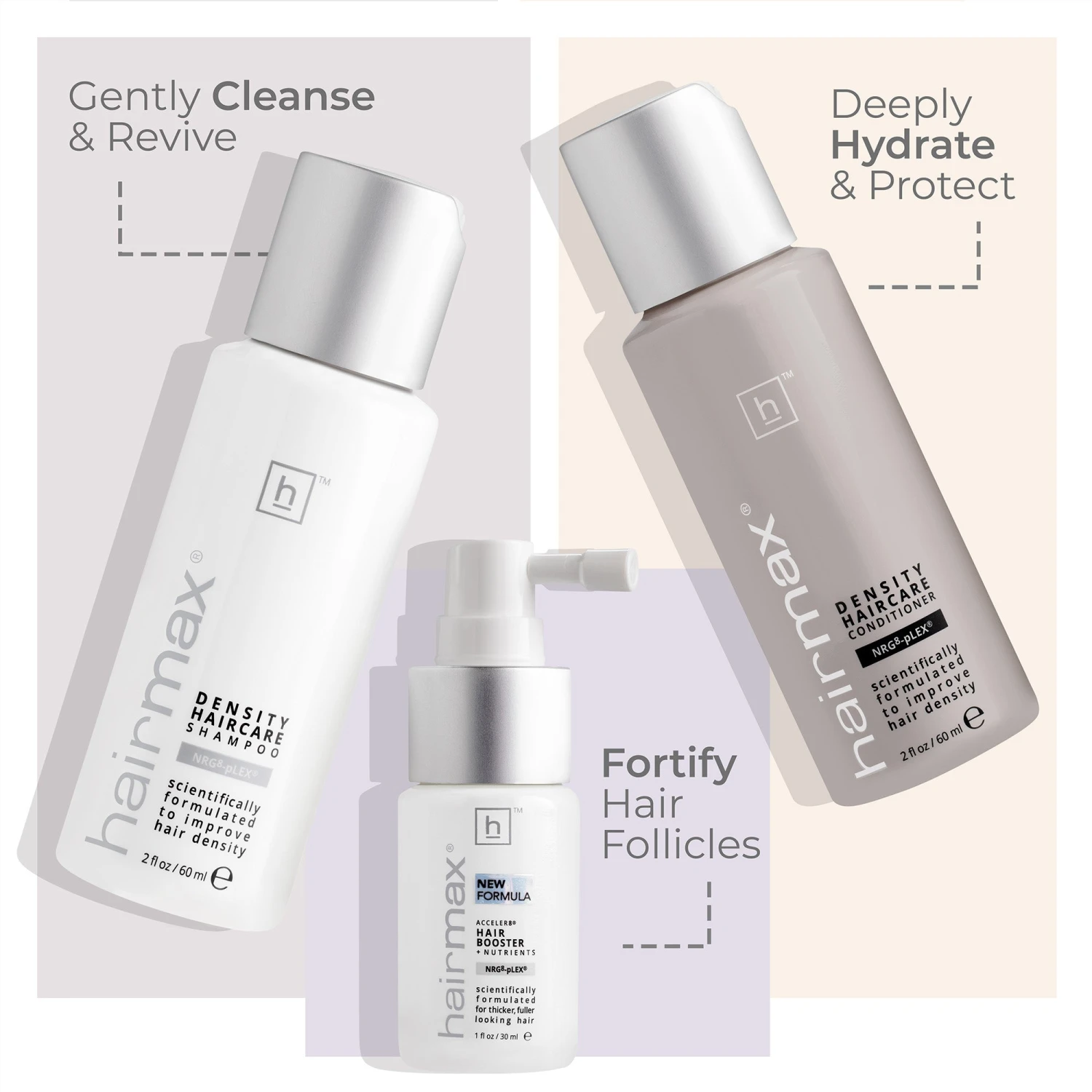 HairMax Density 3pc Starter Kit Shampoo, Conditioner And Acceler8 Hair Booster + Nutrients 5 HairMax Density 3pc Starter Kit Shampoo, Conditioner And Acceler8 Hair Booster + Nutrients - Image 3