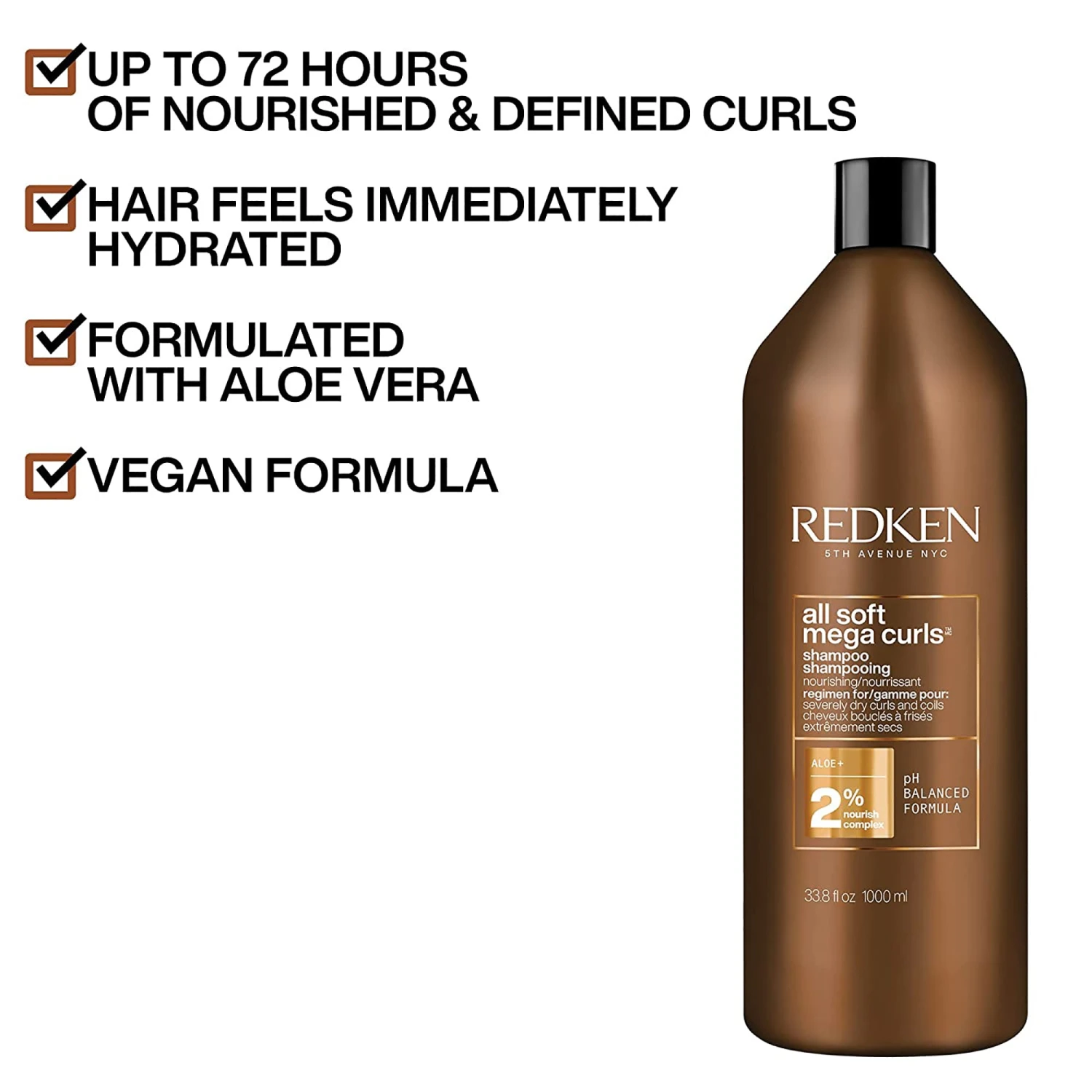 Redken All Soft Mega Curls Shampoo - 33oz 8 Redken All Soft Mega Curls Shampoo - 33oz - Image 6