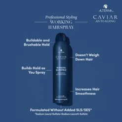 Alterna Caviar Anti-Aging Working Hair Spray -Bumble Sale Store AlternaCaviarStyling 4000x4000 BenefitAsset ProfessionalStyling Hairspray