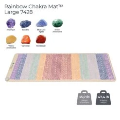 HealthyLine Rainbow Chakra Mat Large 7428 Firm - PEMF Inframat Pro Third Edition -Bumble Sale Store Amethyst Sodalite Agate Aventurine Carnelian RedJasper Rainbow Chakra Mat Large 7428 Firm Photon PEMF Inframat Pro 3rd 3 1