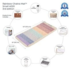 HealthyLine Rainbow Chakra Mat Small 4020 Firm - Photon PEMF Inframat Pro 3rd Edition -Bumble Sale Store Amethyst Sodalite Agate Aventurine Carnelian RedJasper Rainbow Chakra Mat Small 4020 Firm Photon PEMF Inframat Pro 3rd 2 2