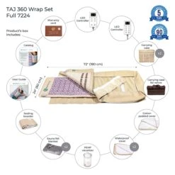 HealthyLine 360 Wrap Set TAJ & SOFT Full 7224 - Photon PEMF InfraMat Pro -Bumble Sale Store Amethyst Tourmaline Jade Quartz 360 Wrap Set TAJ SOFT Full 7224 Photon PEMF InfraMat Pro