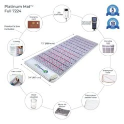 HealthyLine Platinum Mat Full 7224 Firm - Photon Advanced PEMF InfraMat Pro -Bumble Sale Store Amethyst Tourmaline Jade Quartz Platinum Mat Full Plus 7224 Firm Photon Advanced PEMF InfraMat Pro