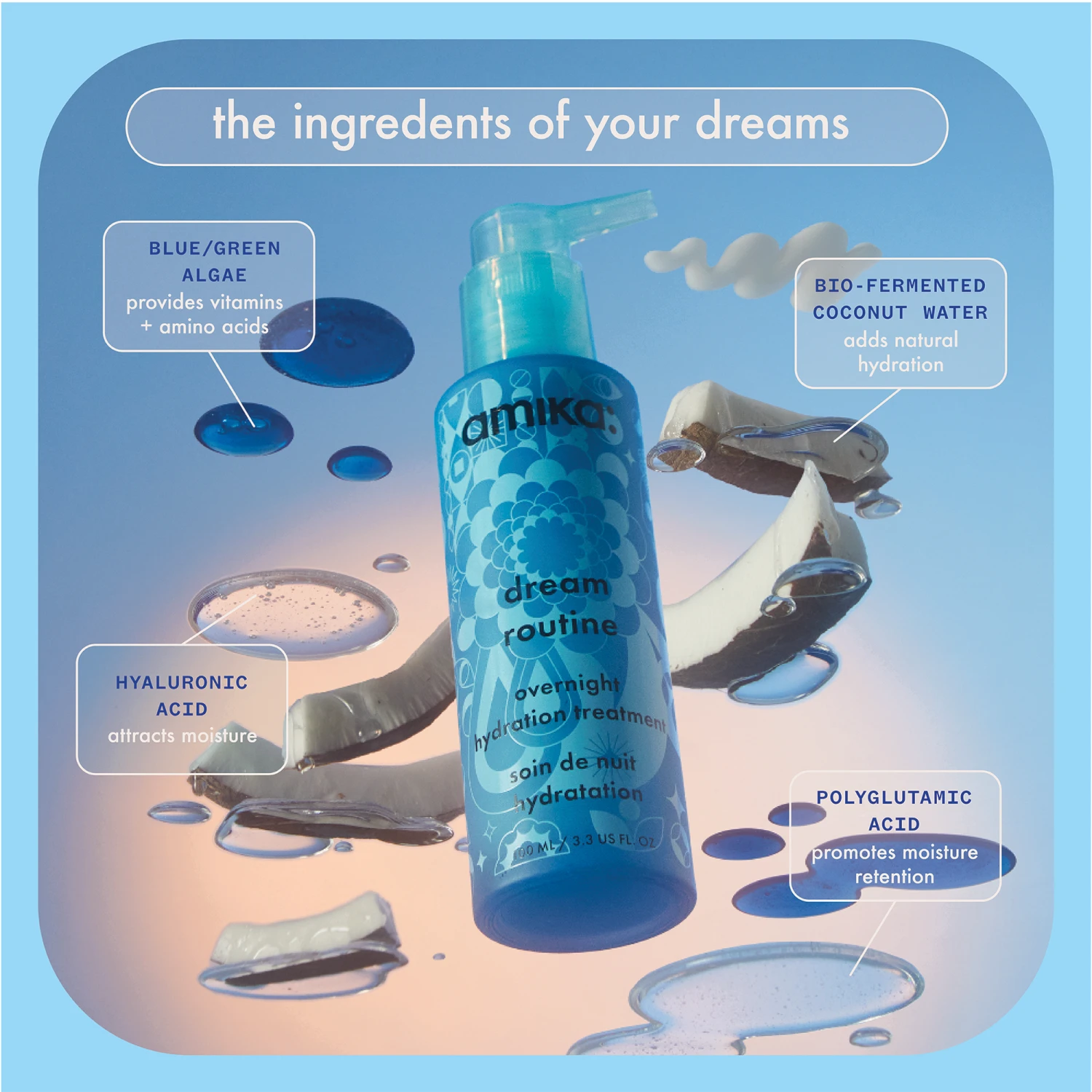 Amika Dream Routine Overnight Hydration Treatment 5 Amika Dream Routine Overnight Hydration Treatment - Image 3
