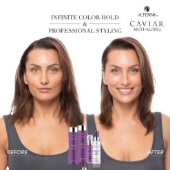 Alterna Caviar Anti-Aging Rapid Repair Spray - 4oz -Bumble Sale Store BSG Alterna 1600x1600 Infinite Color Hold BeforeAfterAsset Caviar InfiniteColorHold 0bf03ad1 129a 4d30 8283 09385183aae6