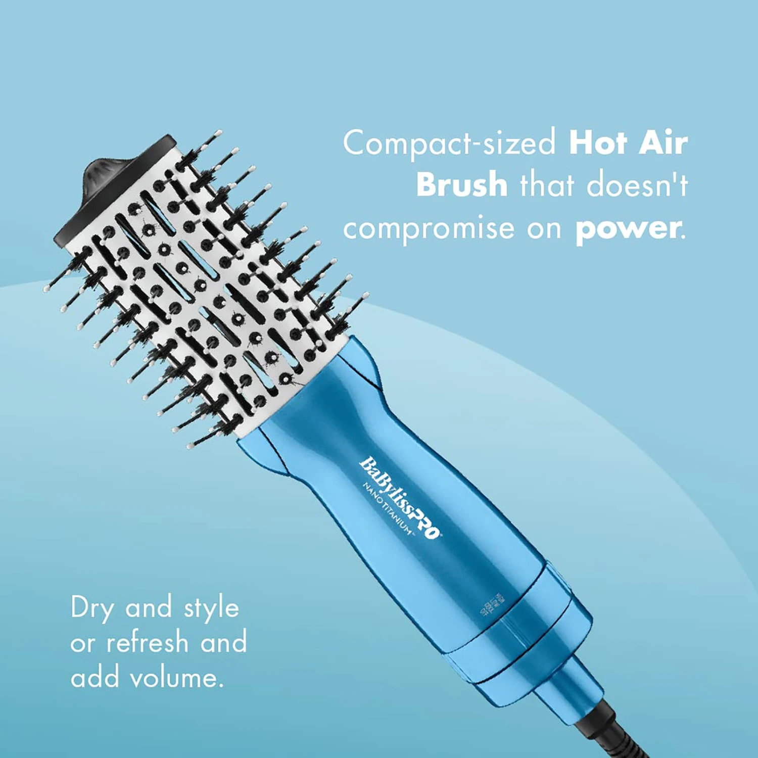 BabylissPRO Nano Titanium 2" Compact Hot Air Brush - Item No. BNTMHBUC 5 BabylissPRO Nano Titanium 2" Compact Hot Air Brush - Item No. BNTMHBUC - Image 3