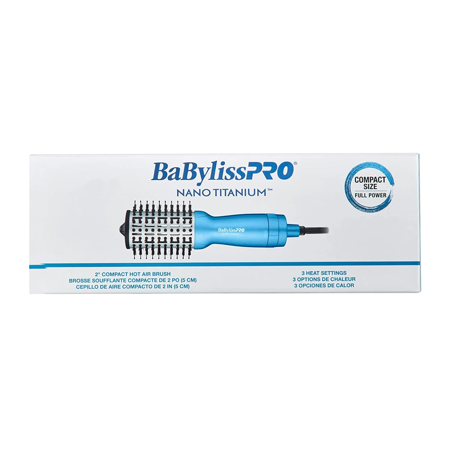 BabylissPRO Nano Titanium 2" Compact Hot Air Brush - Item No. BNTMHBUC 4 BabylissPRO Nano Titanium 2" Compact Hot Air Brush - Item No. BNTMHBUC - Image 2