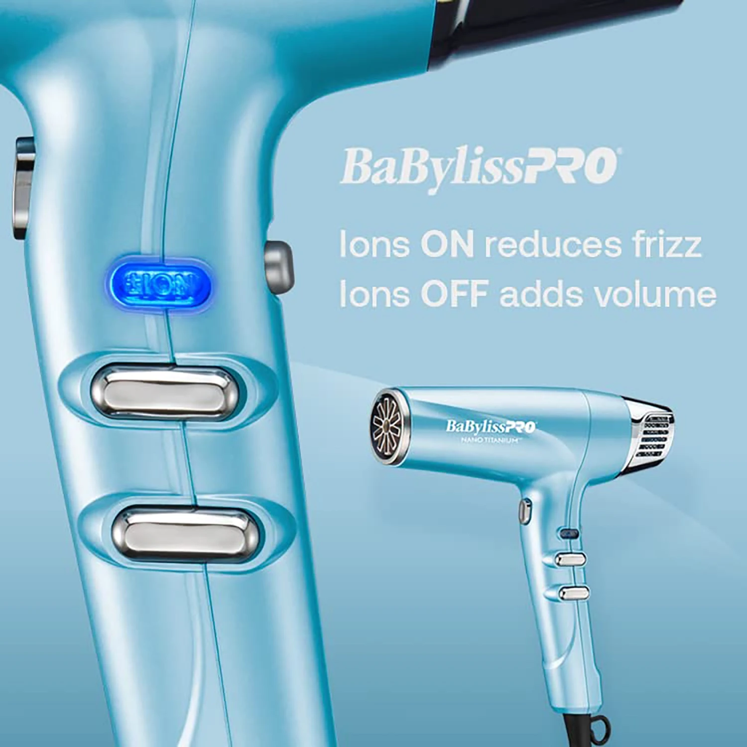 BabylissPRO Nano Titanium Professional High-Speed Dual Ionic Dryer - Item No. BNT9100 7 BabylissPRO Nano Titanium Professional High-Speed Dual Ionic Dryer - Item No. BNT9100 - Image 5