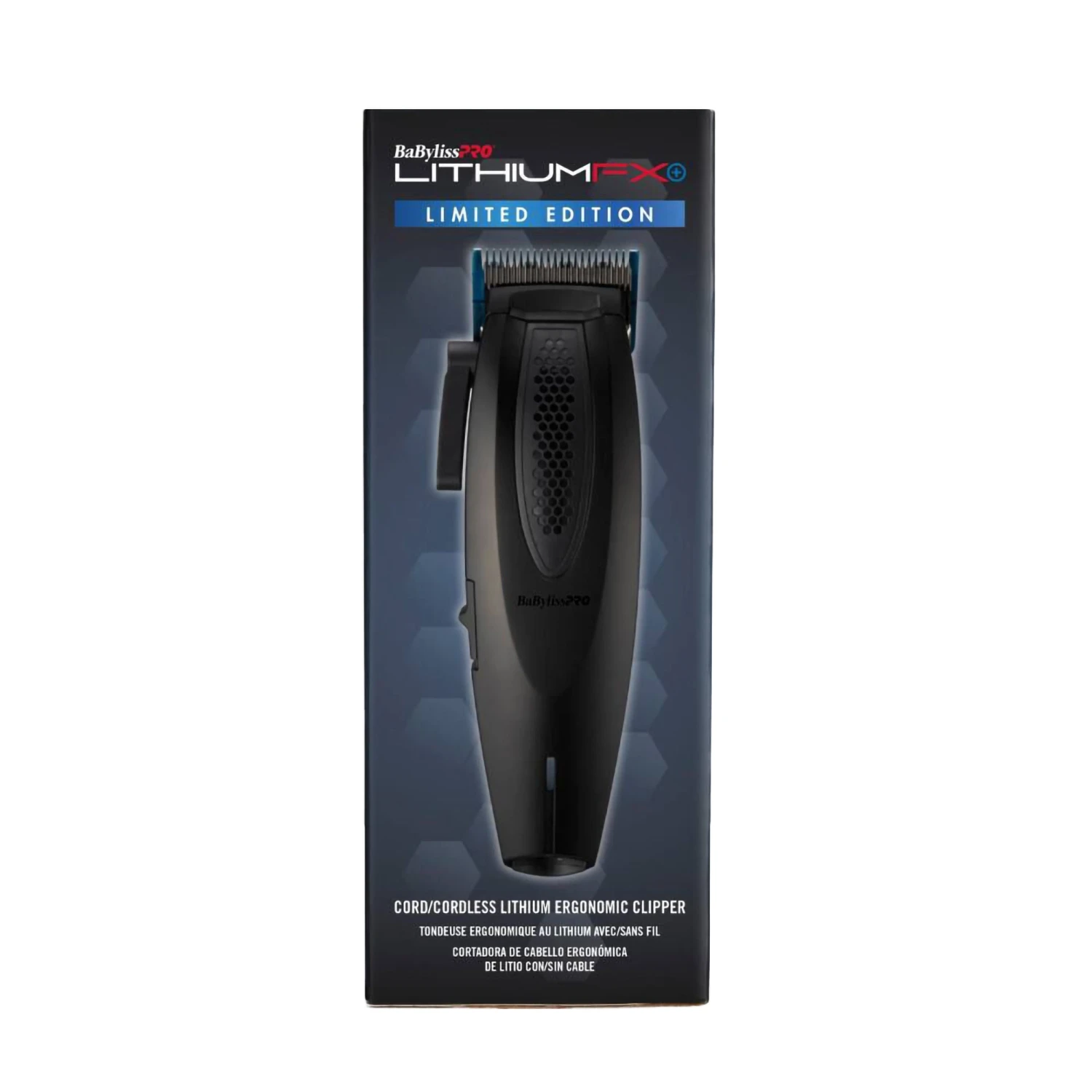 Babylisspro LithiumFX Limited Edition Cord/Cordless Lithium Ergonomic Clipper - Item No. FX673NSMB 7 Babylisspro LithiumFX Limited Edition Cord/Cordless Lithium Ergonomic Clipper - Item No. FX673NSMB - Image 5