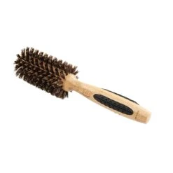 Bass Brushes 910 Dark Bamboo | Medium Barrel Round Brush With Natural Bristles -Bumble Sale Store Bass Brushes 910