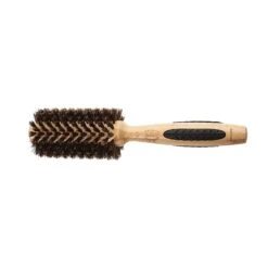 Bass Brushes 910 Dark Bamboo | Medium Barrel Round Brush With Natural Bristles
