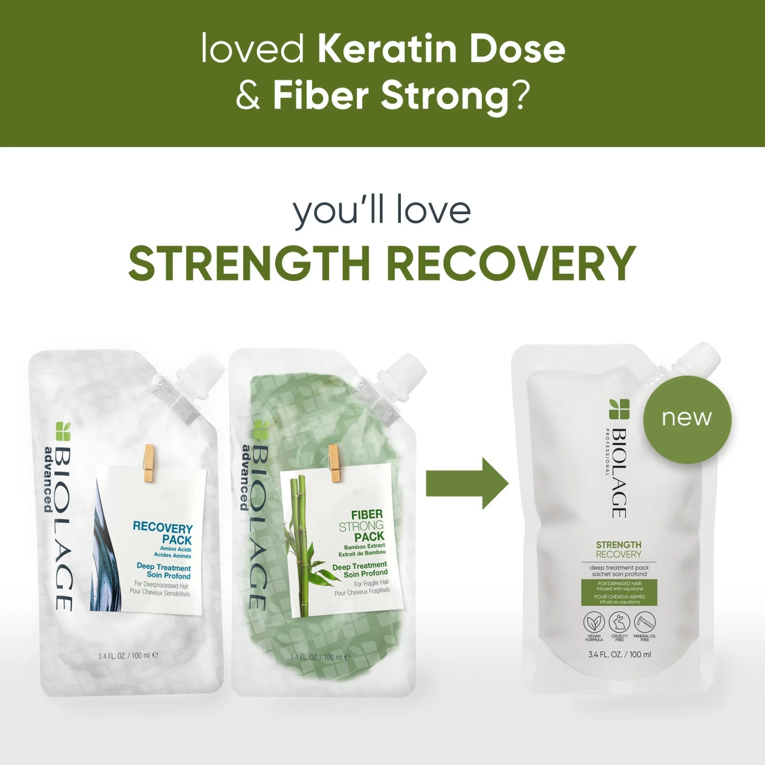Matrix Biolage Strength Recovery Deep Treatment Pack 4 Matrix Biolage Strength Recovery Deep Treatment Pack - Image 2