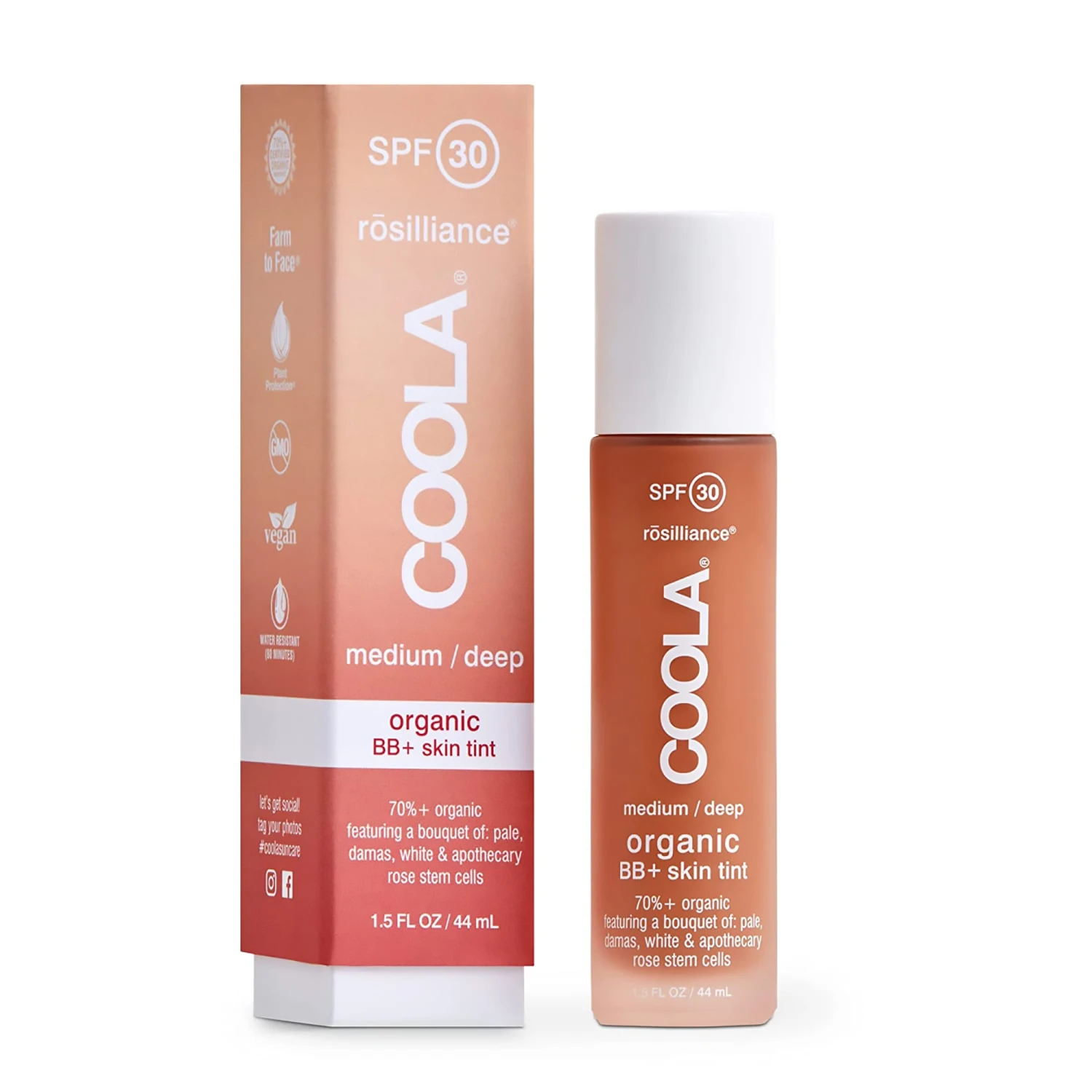 COOLA Suncare Rosilliance Mineral BB + Cream Tinted Organic Sunscreen SPF 30 - Bronze Godess 4 COOLA Suncare Rosilliance Mineral BB + Cream Tinted Organic Sunscreen SPF 30 - Bronze Godess - Image 2