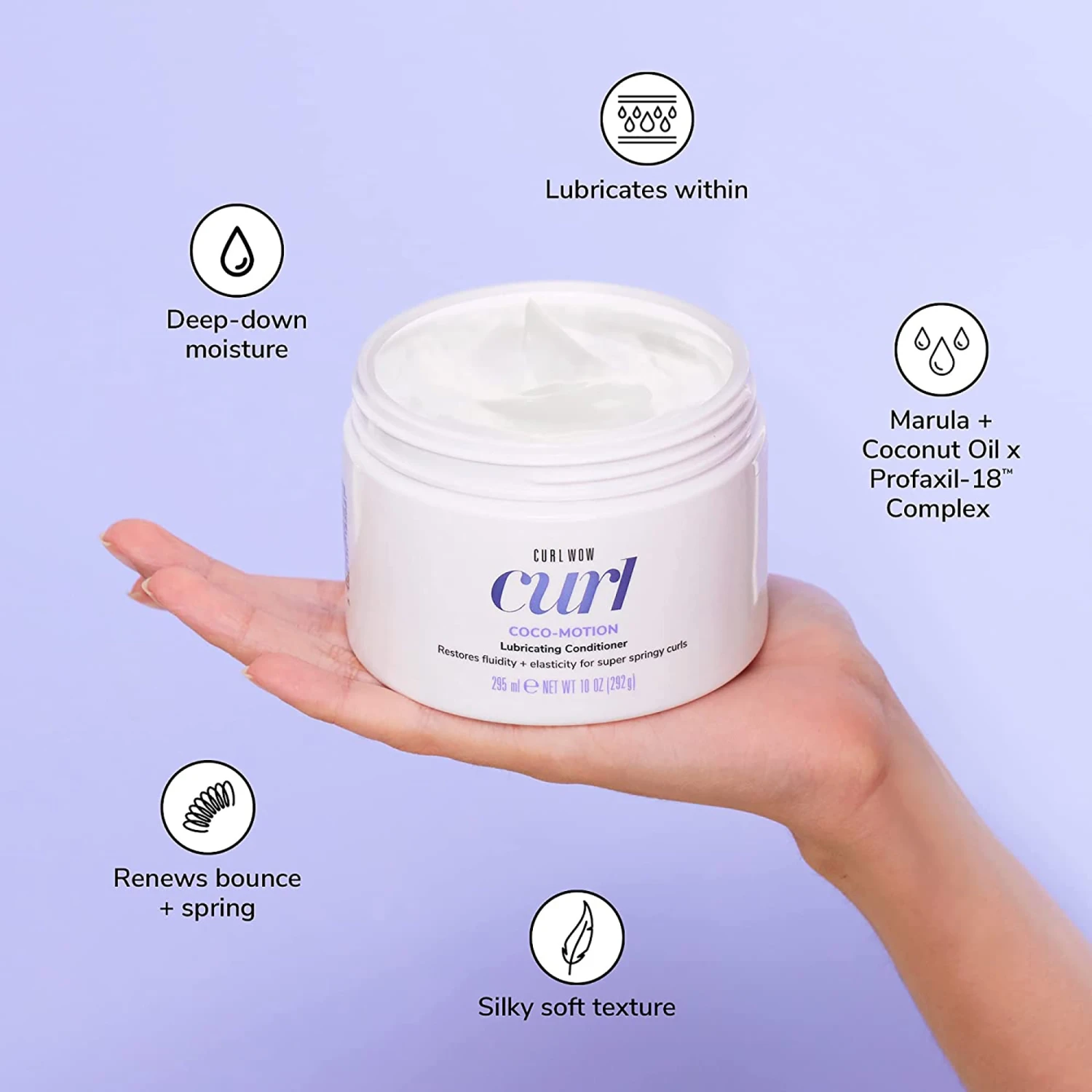 Colorwow Curl Wow COCO-MOTION Lubricating Conditioner 4 Colorwow Curl Wow COCO-MOTION Lubricating Conditioner - Image 2