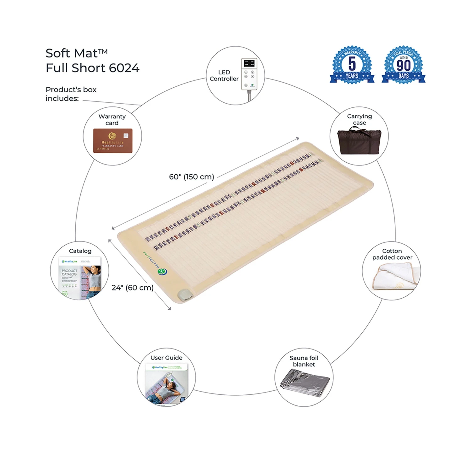 HealthyLine SOFT-Mat Full Short 6024 InfraMat Pro 10 HealthyLine SOFT-Mat Full Short 6024 InfraMat Pro - Image 8