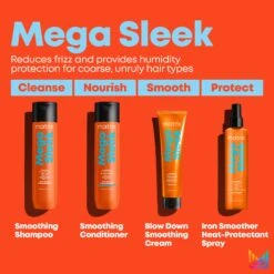 Matrix Mega Sleek Shampoo And Conditioner Duo 10oz ($36 Value) -Bumble Sale Store Matrix 2023 NA Mega Sleek Regimen 2000x2000 a5dcb5c6 7348 4bbc b02b b96025162a37