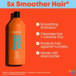Matrix Mega Sleek Shampoo And Conditioner Liter Duo ($72 Value) -Bumble Sale Store Matrix 2023 NA Mega Sleek Shampoo Benefit 2000x200023 b01cd076 1741 48f6 8be6 b20be56283bf