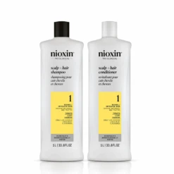 Nioxin System 1 Scalp + Hair Shampoo And Conditioner Liter Duo ($104 Value)