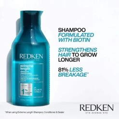 Redken Extreme Length With Biotin Shampoo & Conditioner Duo 10oz ($52 Value) -Bumble Sale Store Redken Extreme Length Shampoo10