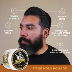 Suavecito Firme (Strong) Hold Pomade - Whiskey Bar -Bumble Sale Store Suavecito Firme Strong Hold Pomade Whiskey Bar5