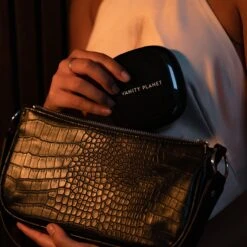 Vanity Planet Moda | Mini Light Up Makeup Mirror - Black -Bumble Sale Store VP Moda Black Lifestyle Web Image 02