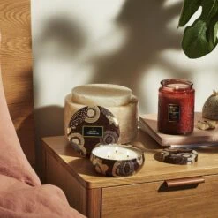 Voluspa Japonica 3 Wick Candle In Decorative Tin -Bumble Sale Store Voluspa Japonica 3Wick Candle ForbiddenFig