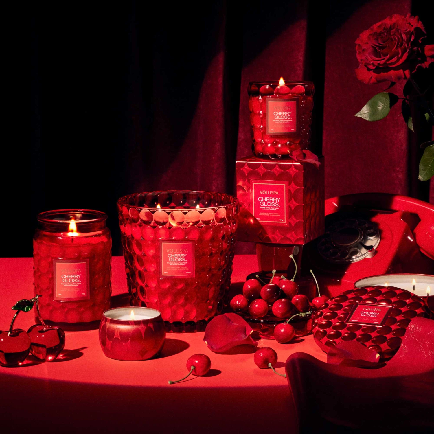 Voluspa Limited Editon Capsule Collection Boxed Classic 6oz Candle - Cherry Gloss - Image 6