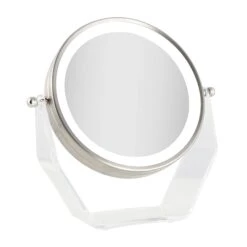 Zadro 7.75" Round LED Acrylic Swivel Mirror 8X/1X
