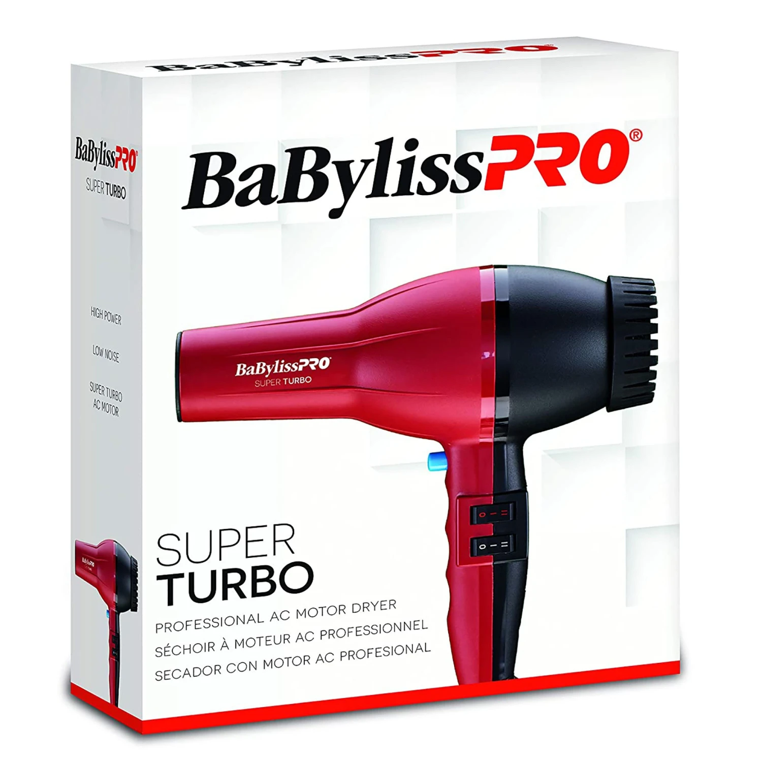 BaBylissPRO Turbo Dryer Red - Item No. B307 5 BaBylissPRO Turbo Dryer Red - Item No. B307 - Image 3