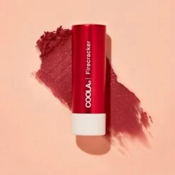 COOLA Suncare Mineral Liplux Organic Tinted Lip Balm Sunscreen SPF 30 - Firecracker -Bumble Sale Store coola tinted lip balm fire Cracker2 2