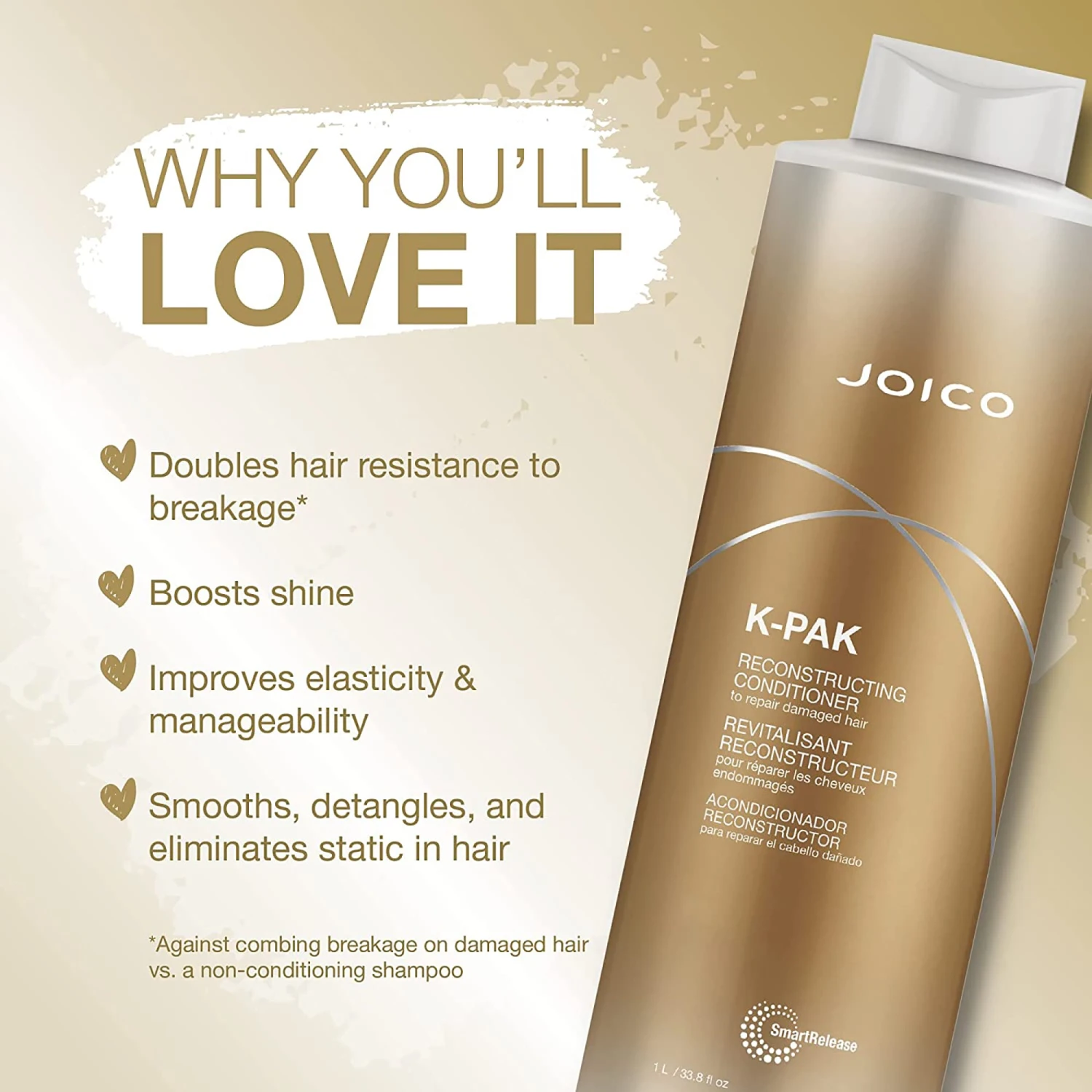 Joico K-PAK Reconstructing Conditioner Liter 4 Joico K-PAK Reconstructing Conditioner Liter - Image 2