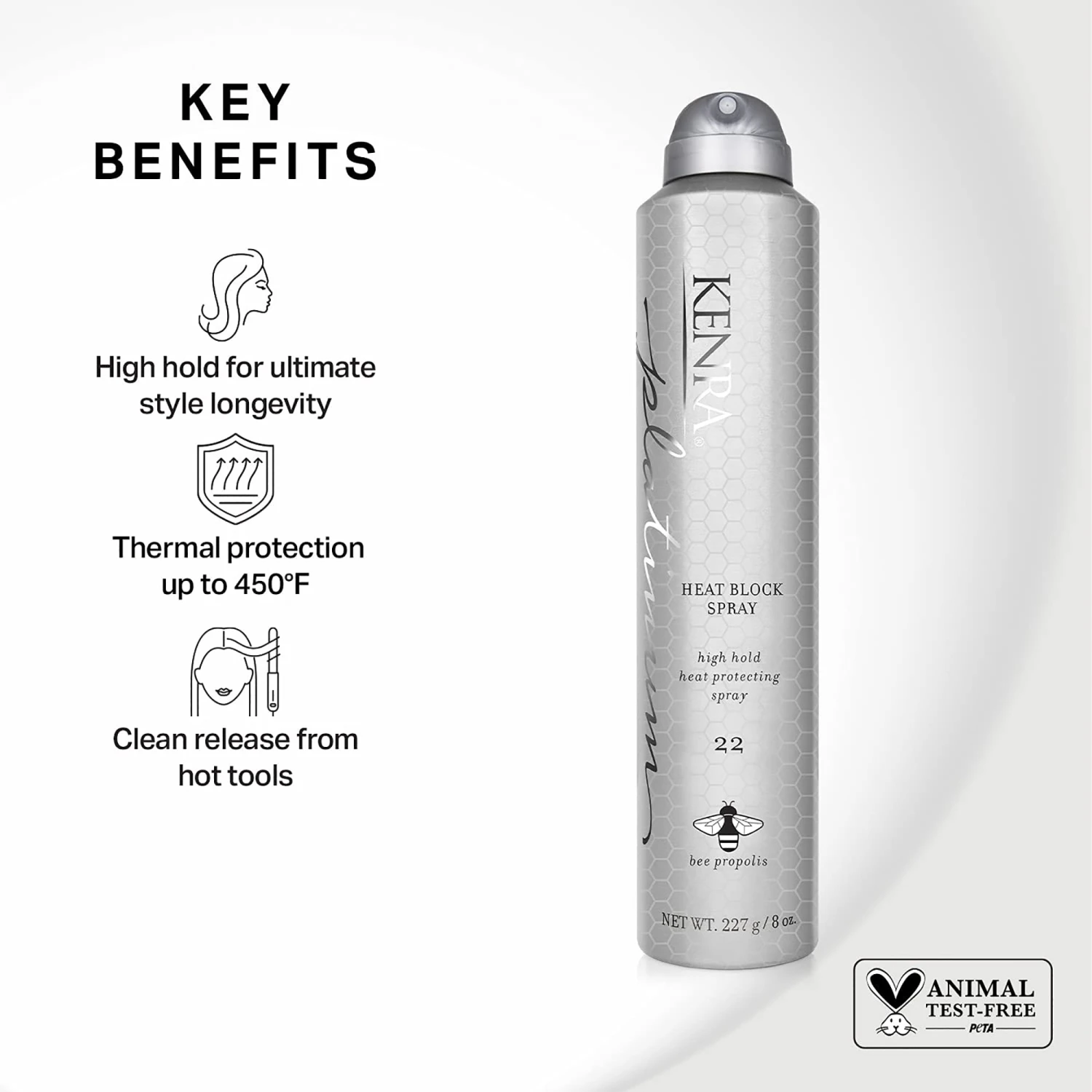 Kenra Professional Platinum Heat Block Spray 22 - 8oz 5 Kenra Professional Platinum Heat Block Spray 22 - 8oz - Image 3