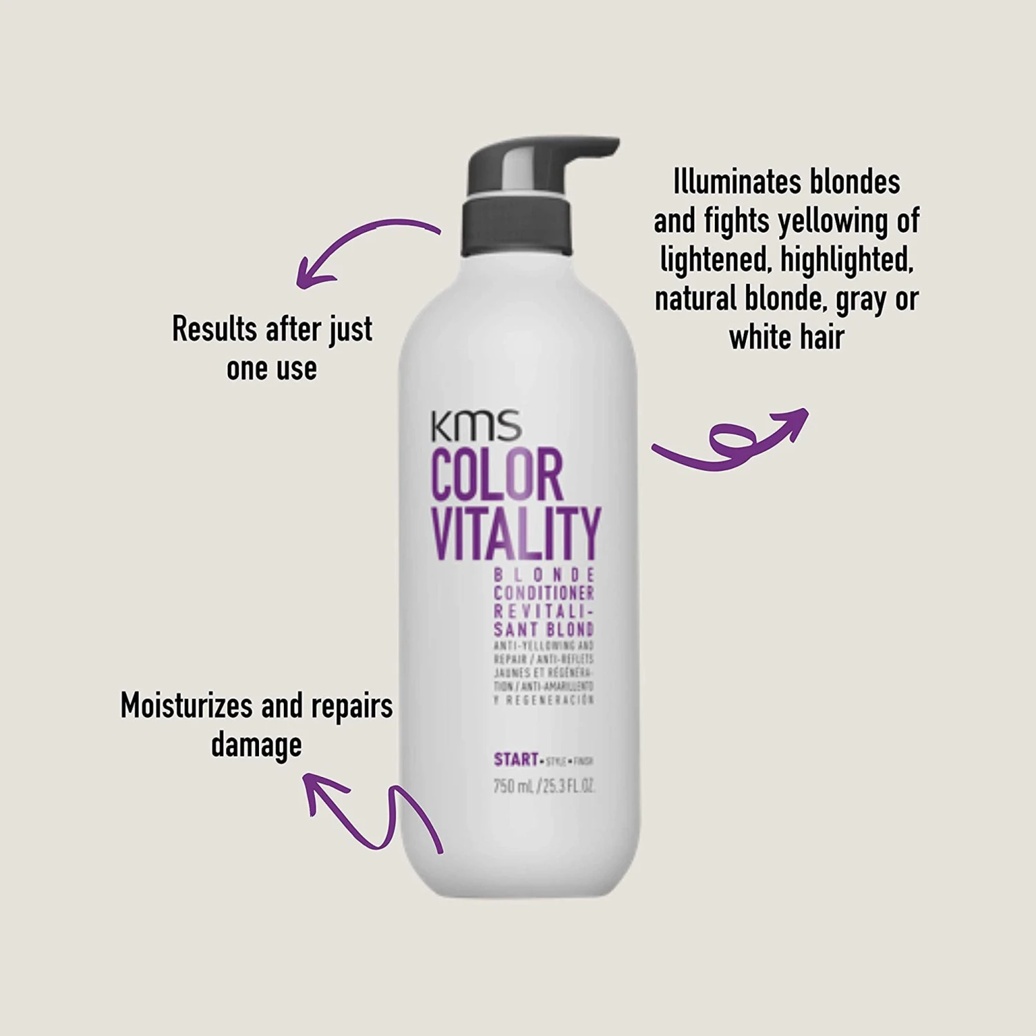 KMS Colorvitality Blonde Shampoo & Conditioner Duo - 25 Oz ($99.50 Value) 5 KMS Colorvitality Blonde Shampoo & Conditioner Duo - 25 Oz ($99.50 Value) - Image 3