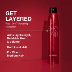 Sexy Hair Big SexyHair Get Layered Flash Dry Thickening Spray 8 Sexy Hair Big SexyHair Get Layered Flash Dry Thickening Spray -Bumble Sale Store sexyhair big get layered flash dry thickening hairspray 2