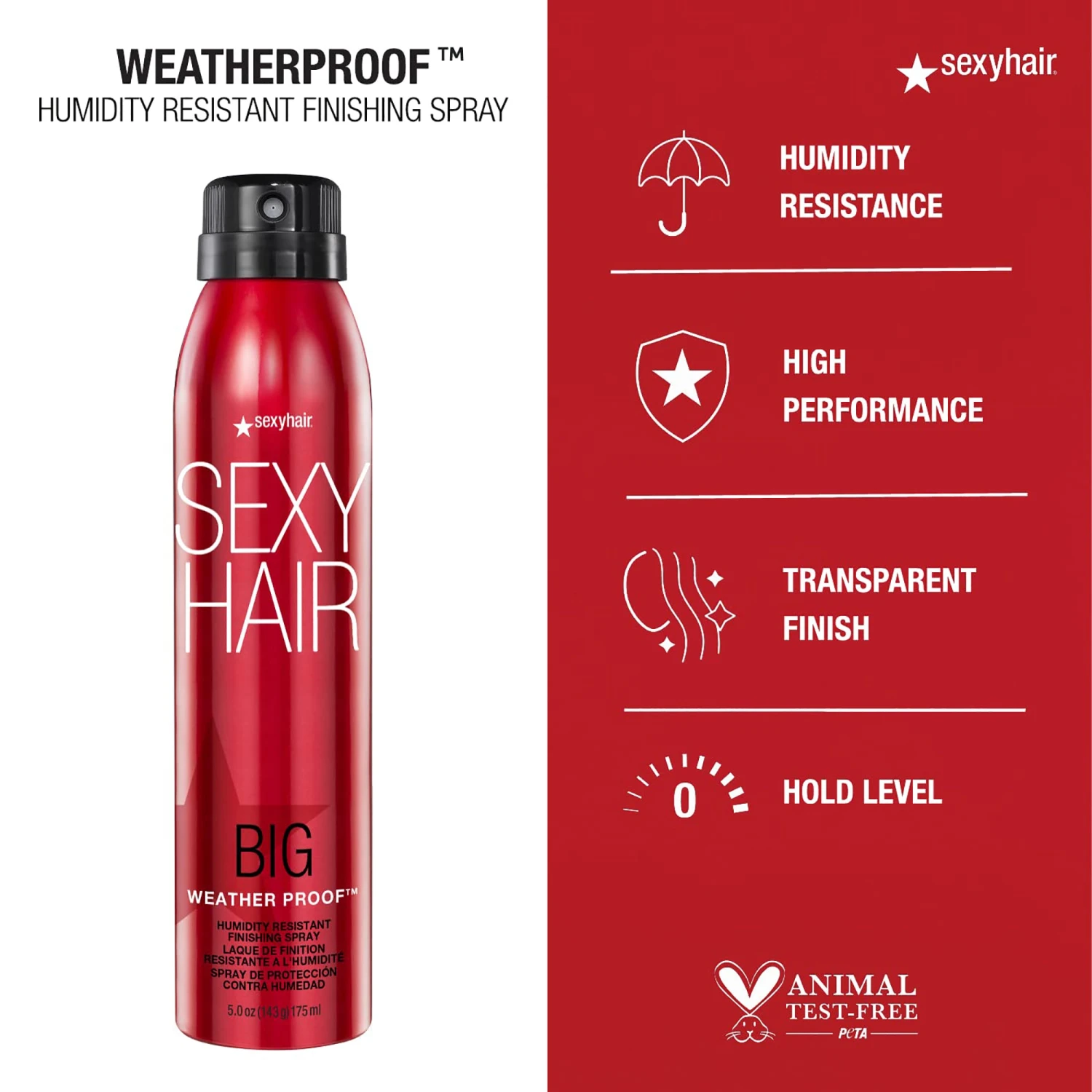 Sexy Hair Big SexyHair Weather Proof Humidity Resistant Finishing Spray 5 Sexy Hair Big SexyHair Weather Proof Humidity Resistant Finishing Spray - Image 3