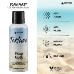 Sexy Hair Texture SexyHair Foam Party Lite Texturizing Foam -Bumble Sale Store sexyhair foam party lite texturizing2