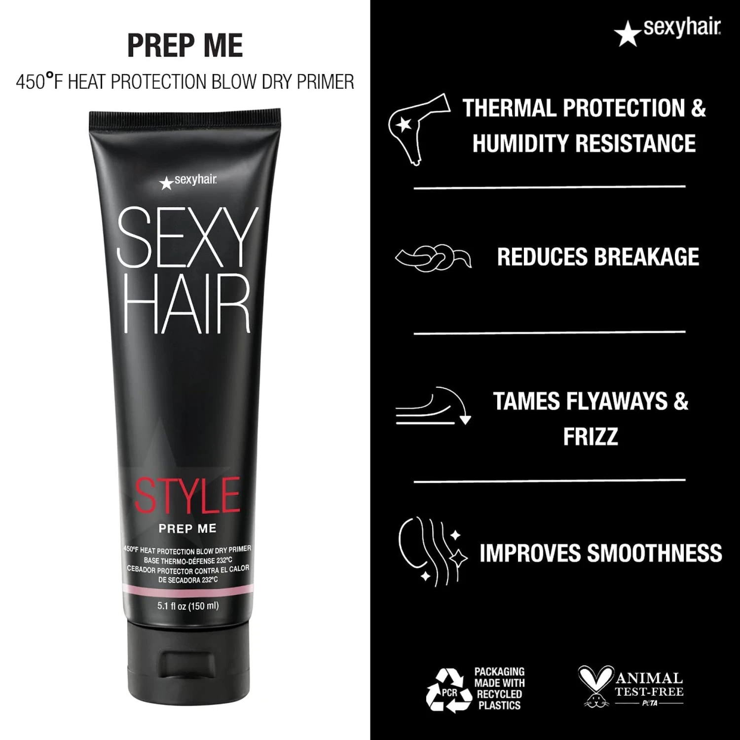 Sexy Hair Style SexyHair Prep Me Heat Protection Blow Dry Primer 5 Sexy Hair Style SexyHair Prep Me Heat Protection Blow Dry Primer - Image 3