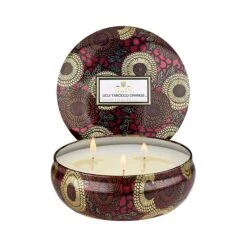 Voluspa Japonica 3 Wick Candle In Decorative Tin -Bumble Sale Store voluspa 3 wick 12oz Tin gojiorange
