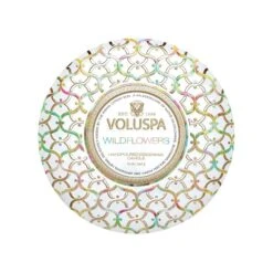 Voluspa Maison Blanc Metallo 3 Wick Candle 30 Voluspa Maison Blanc Metallo 3 Wick Candle -Bumble Sale Store voluspa 3 wick candle wildflowers