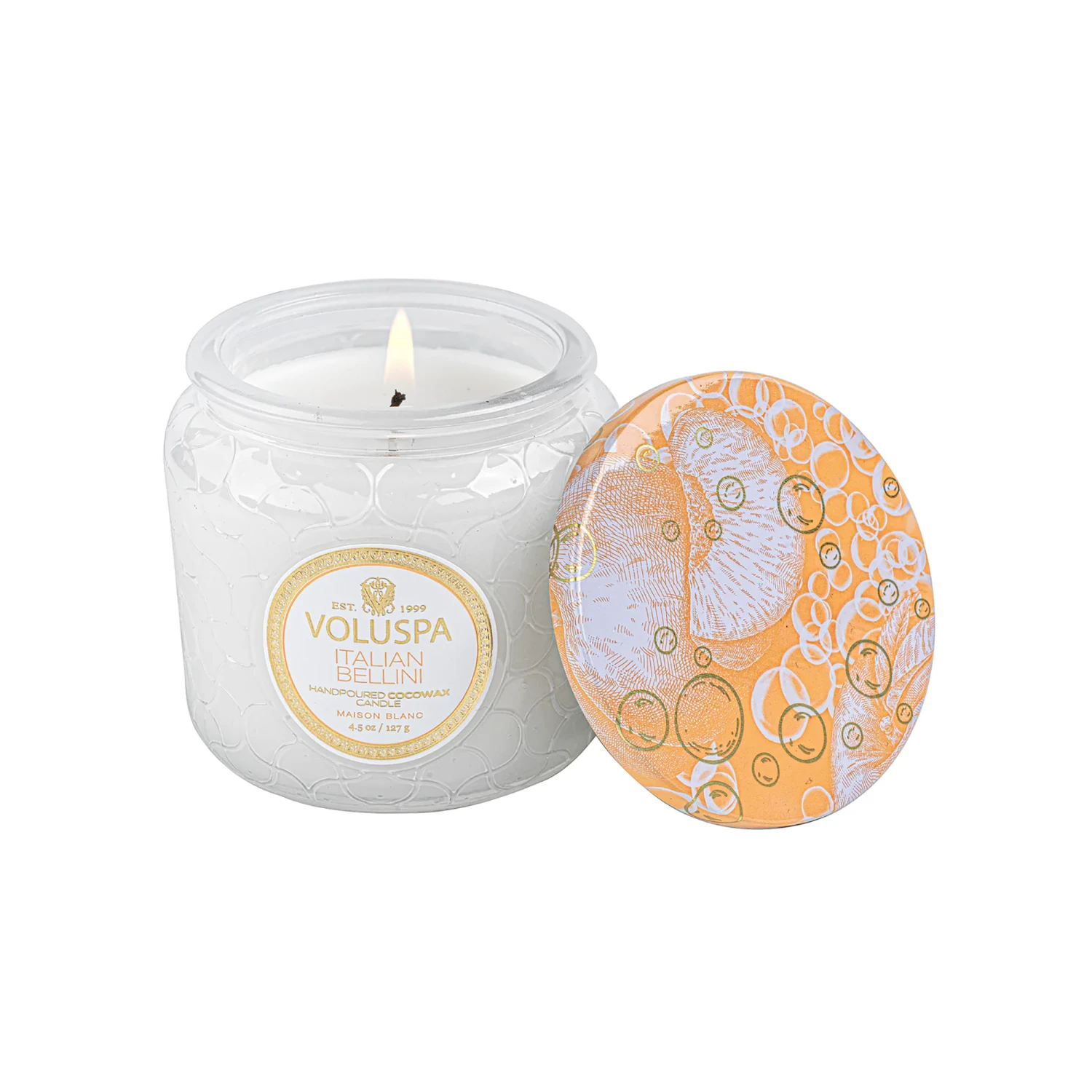 Voluspa Maison Blanc Petite Glass Jar Candle With Lid 6 Voluspa Maison Blanc Petite Glass Jar Candle With Lid - Image 4