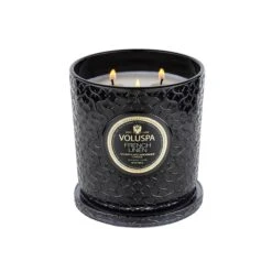 Voluspa Maison Noir Luxe Glass Jar Candle -Bumble Sale Store voluspa noir luxe candle 30oz frenchlinen2
