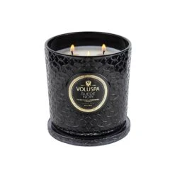 Voluspa Maison Noir Luxe Glass Jar Candle -Bumble Sale Store voluspa noir luxe candle 30oz suedenoir2