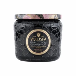 Voluspa Mason Noir Petite Glass Jar Candle With Lid -Bumble Sale Store voluspa noir petit glass candle jar 4oz pinkcitron
