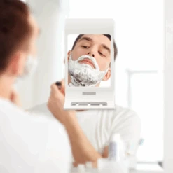 Zadro Z'Fogless™ Water Mirror LED Lighted Panel 8 Zadro Z'Fogless™ Water Mirror LED Lighted Panel -Bumble Sale Store zadro fogless mirror ZW20TW in use